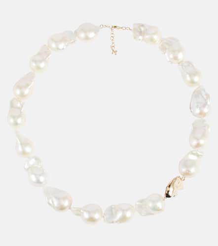 Collier en or 14 ct, perles baroques et diamants - Mateo - Modalova