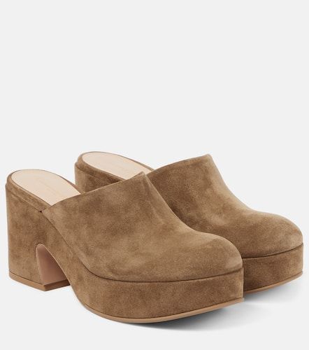 Mules Lyss  plateforme en daim - Gianvito Rossi - Modalova