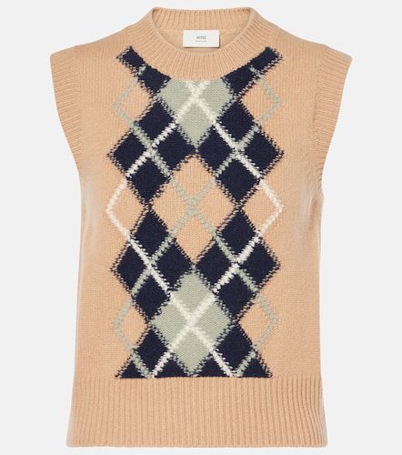 Pull Argyle en laine et cachemire - Ami Paris - Modalova