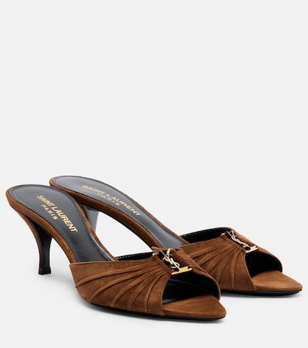 Mules Babylone Cassandre en daim - Saint Laurent - Modalova