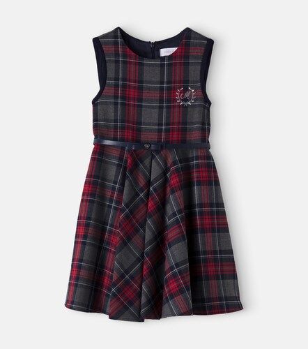 Robe ceinturée à carreaux - Monnalisa - Modalova