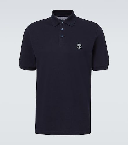Polo brodé en coton - Brunello Cucinelli - Modalova