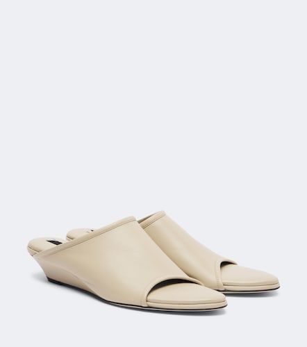 Mules compensées Stretch en cuir - Christen - Modalova