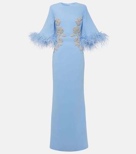 Robe longue Juliana en crêpe à plumes - Rebecca Vallance - Modalova