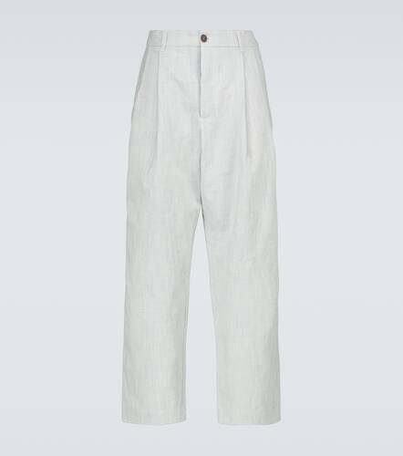 Pantalon à coupe ample en coton et lin - King & Tuckfield - Modalova