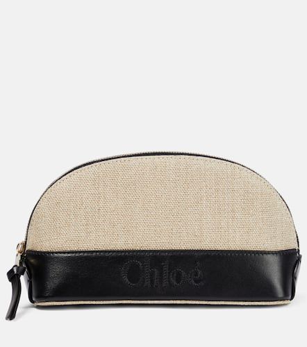 Chloé Pochette Sense Small en lin et cuir - Chloe - Modalova