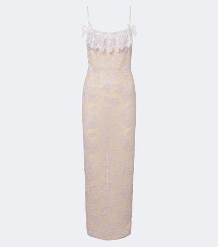 Robe nuisette en dentelle à sequins - Alessandra Rich - Modalova