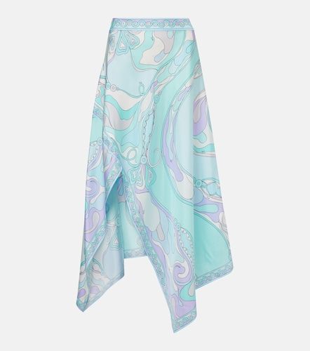 Jupe longue Orchidee imprimé en soie - Pucci - Modalova