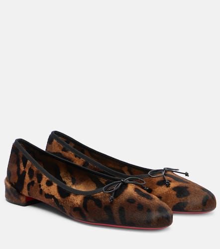 Ballerines en cuir faon poulain  motif lopard - Christian Louboutin - Modalova
