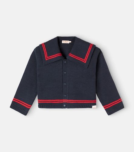 Cardigan Tiny rayé en laine mélangée - Tinycottons - Modalova