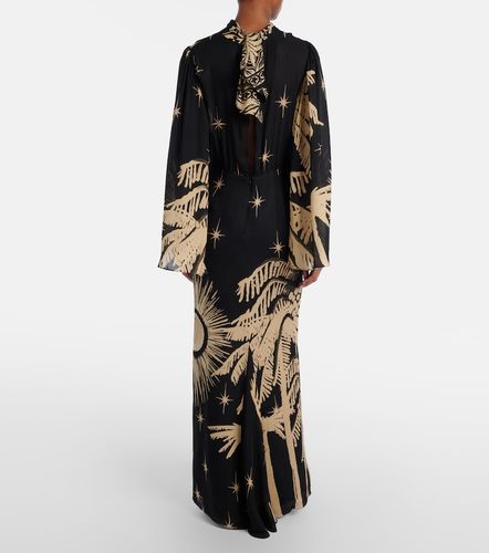 Robe longue imprimée en soie - Johanna Ortiz - Modalova