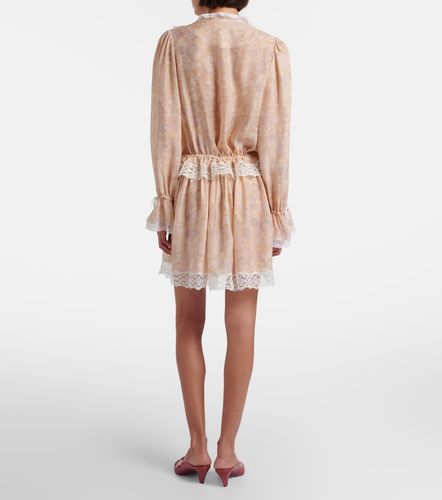 Chloé Robe en soie à fleurs et dentelle - Chloe - Modalova