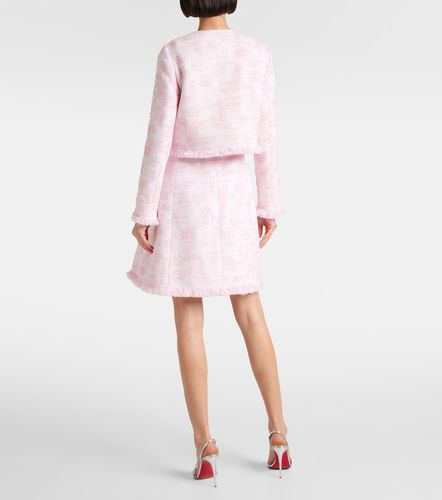 Veste courte en tweed à franges - Oscar de la Renta - Modalova