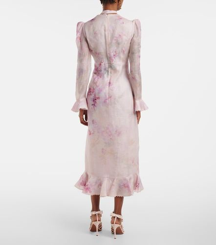 Robe midi Crush en lin et soie - Zimmermann - Modalova