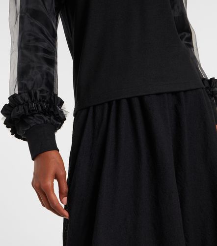 Kei Ninomiya Pull en laine et tulle - Noir Kei Ninomiya - Modalova