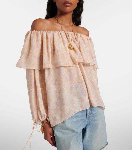 Chloé Top en soie à fleurs - Chloe - Modalova