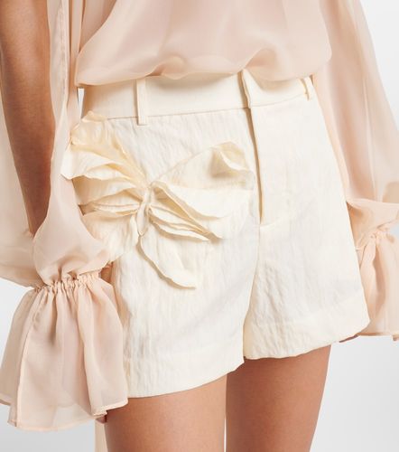 Short en gabardine à appliqué - Blumarine - Modalova