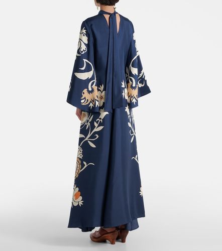 Robe longue Virtue en sergé de soie à fleurs - La DoubleJ - Modalova