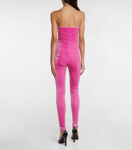 Combi-pantalon bustier en velours - Alex Perry - Modalova