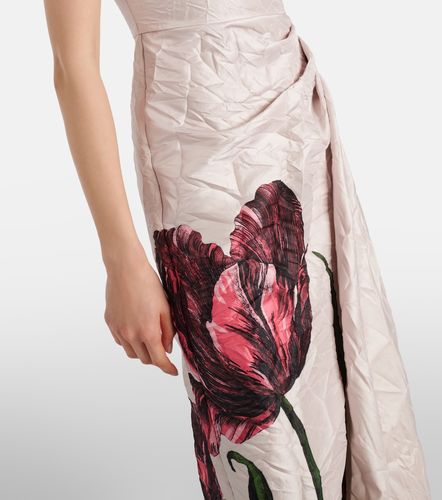 Erdem Robe midi en satin à fleurs - Erdem - Modalova