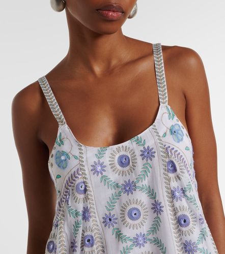 Robe midi imprimée en coton à ornements - Juliet Dunn - Modalova