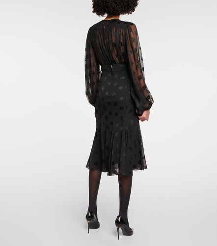 Dolce&Gabbana Jupe midi DG en satin - Dolce&Gabbana - Modalova