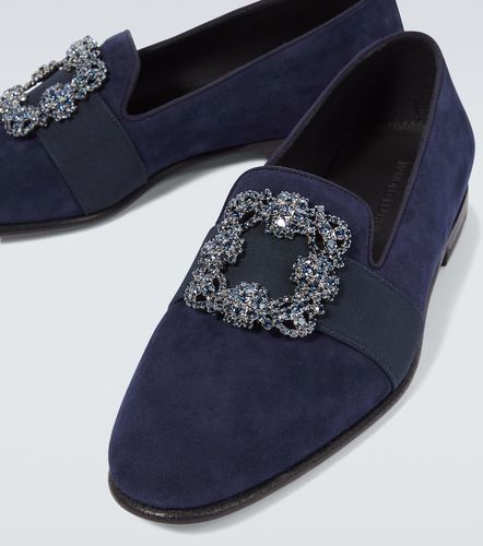 Mocassins Carlton en daim à ornements - Manolo Blahnik - Modalova