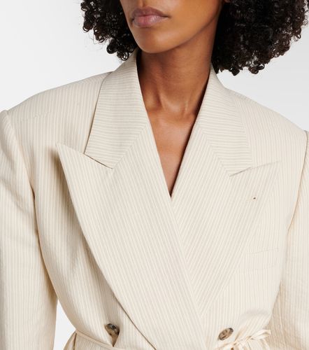 Blazer en coton mélangé rayé - Dries Van Noten - Modalova