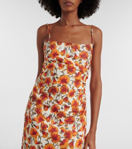 SIR Robe midi en lin à fleurs - SIR - Modalova