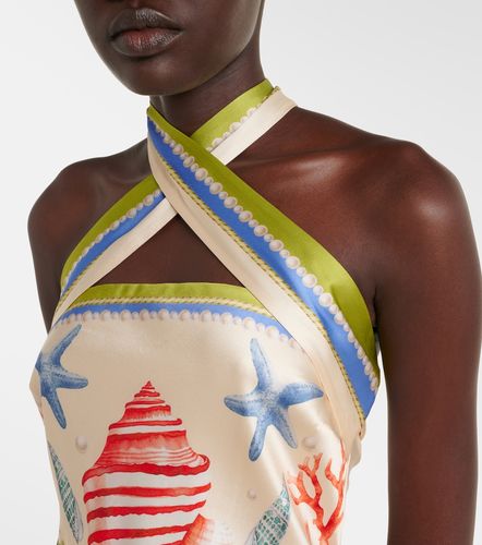 Retrofête Robe Cable en soie mélangée à imprimé - Retrofete - Modalova