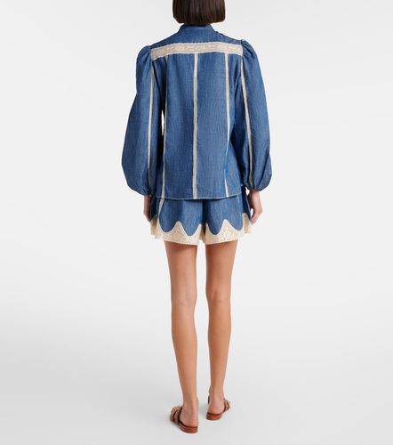 Short Akawen en jean à dentelle - Zimmermann - Modalova