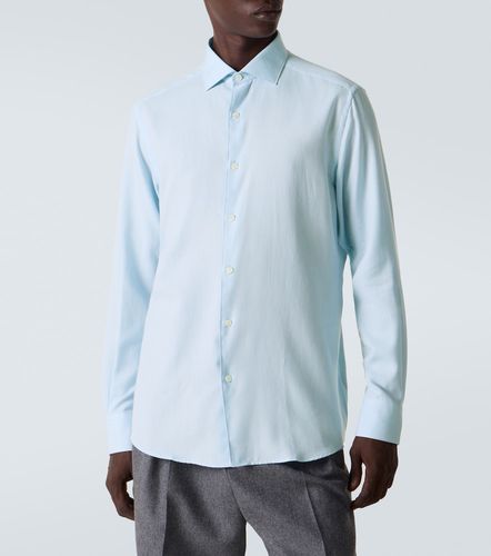 Zegna Chemise en coton et cachemire - Zegna - Modalova