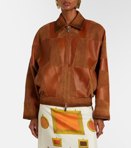 Versace Blouson en cuir et daim - Versace - Modalova