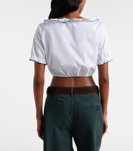 Miu Miu Top court en coton - Miu Miu - Modalova