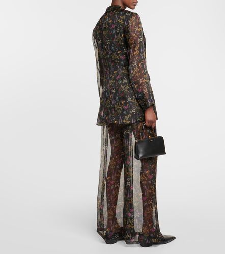 Blouse Jabot en soie à fleurs - Max Mara - Modalova