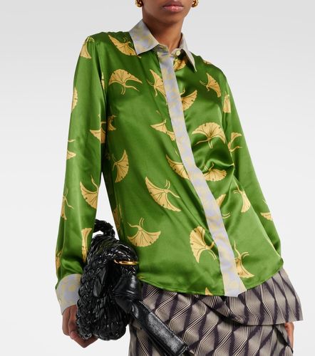 Chemise imprimée en satin de soie - Dries Van Noten - Modalova