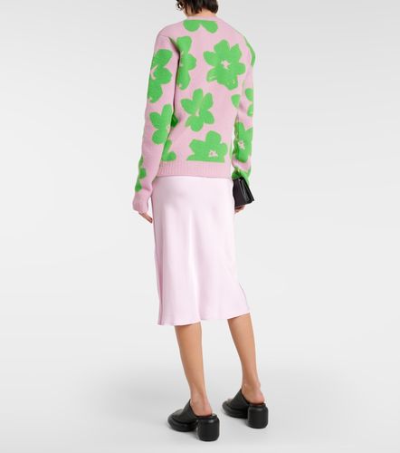Pull en laine mélangée à fleurs - Jil Sander - Modalova