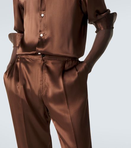Pantalon droit réversible en soie - Rubinacci - Modalova