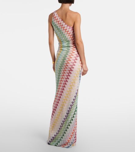 Robe longue asymétrique en lamé - Missoni - Modalova