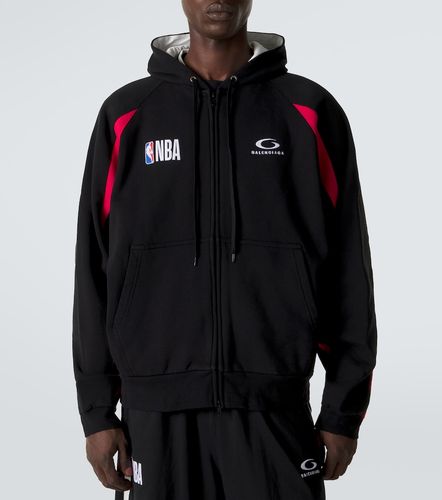 X NBA – Sweat-shirt à capuche en coton molletonné - Balenciaga - Modalova