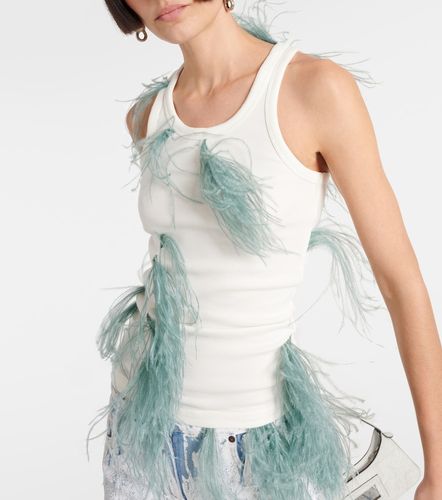 Top en coton mélangé à plumes - Acne Studios - Modalova