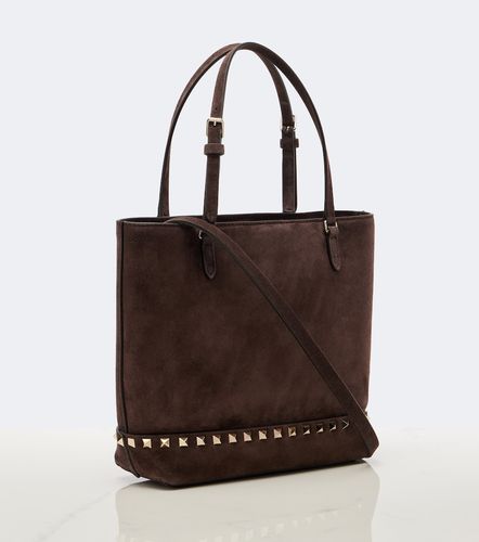 Cabas Rockstud Small en daim - Valentino Garavani - Modalova
