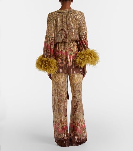 Pantalon ample en soie mélangée - Valentino - Modalova