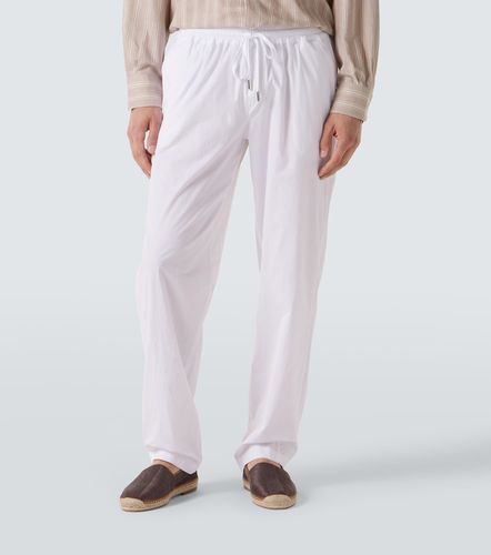 Pantalon droit en coton mélangé - Fedeli - Modalova