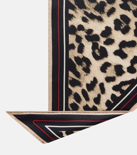 Foulard en soie à imprimé léopard - Givenchy - Modalova