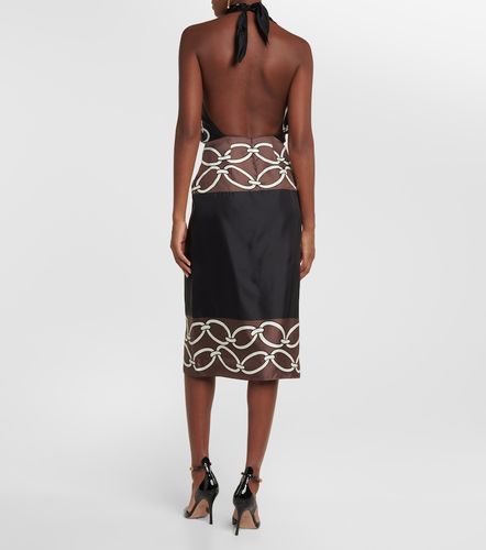 Robe midi imprimée en soie - Valentino - Modalova