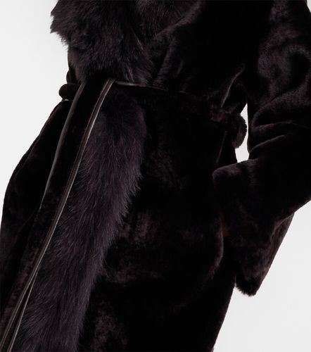 Manteau Isadora en cuir et shearling - Nour Hammour - Modalova