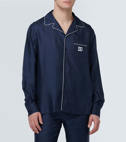 Chemise de pyjama en soie brodée - Dolce&Gabbana - Modalova