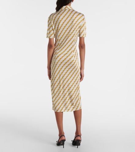 Robe chemise Chain Stripe en satin - Versace - Modalova