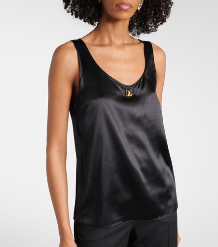 Top DG en soie mélangée - Dolce&Gabbana - Modalova